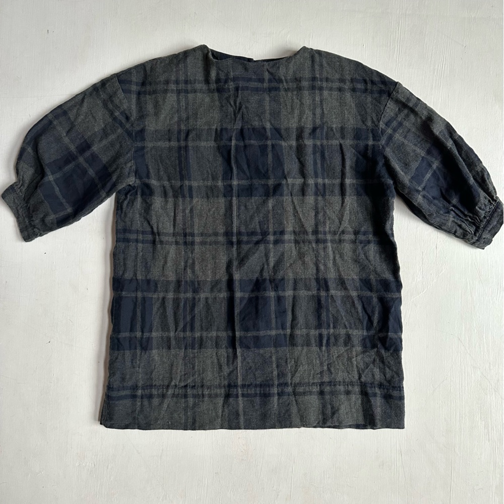 Makie Clothier Navy Blue Plaid Shift Dress 4Y